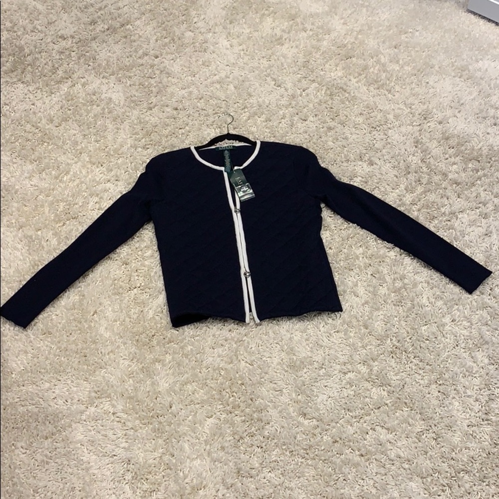 Zip up Ralph Lauren sweater shirt combo